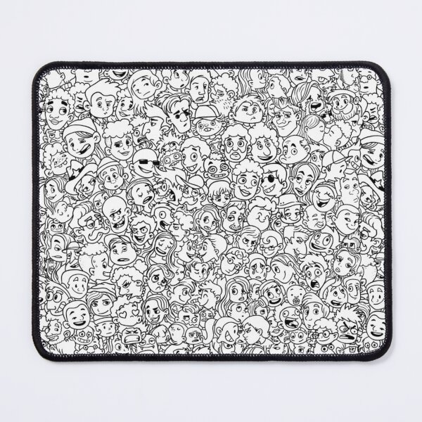 Item preview, Cartoon Doodle Faces Collage  designed and sold by Drawingvild.