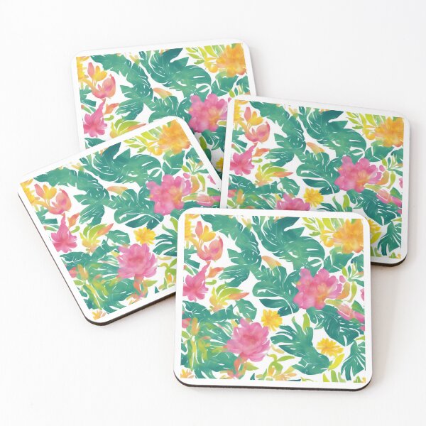 Item preview, green exotic naturale leaves red and yellow flower  designed and sold by jkrphoto.