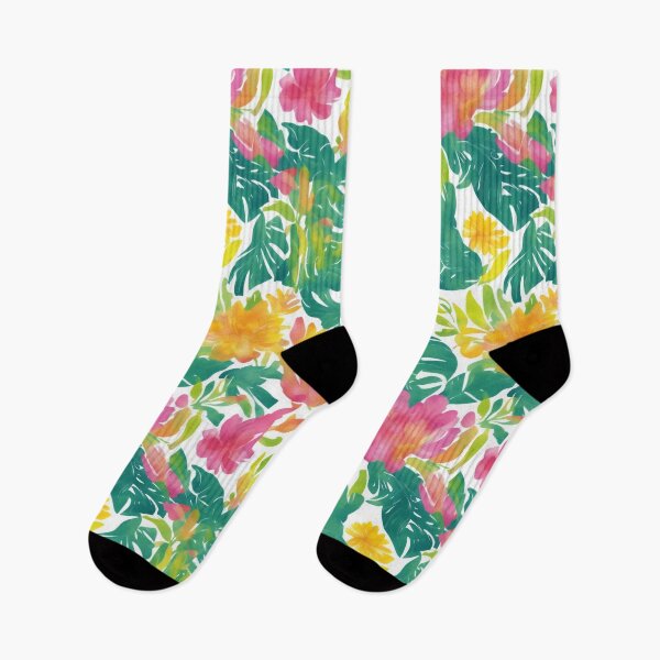 Item preview, green exotic naturale leaves red and yellow flower  designed and sold by jkrphoto.