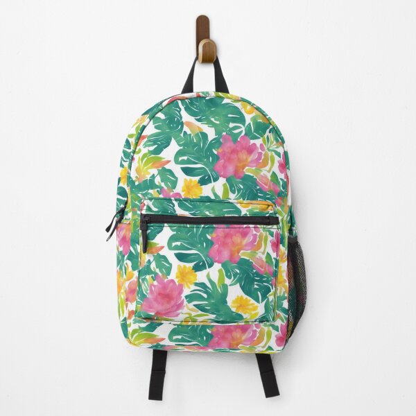 Item preview, green exotic naturale leaves red and yellow flower designed and sold by jkrphoto.