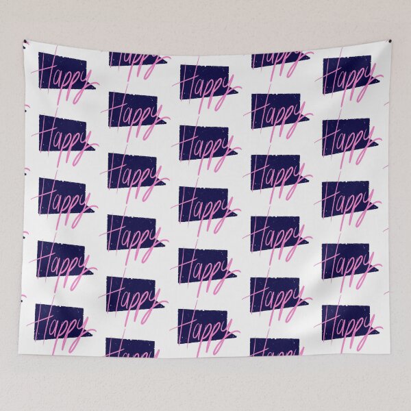 Item preview, Pink and blue happy hand letters designed and sold by IULIART.