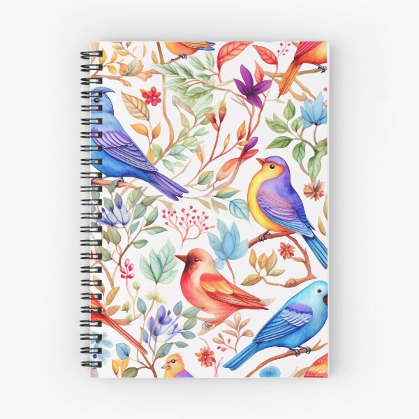 Item preview, Tropical Tweet: A Vibrant Watercolor Pattern of Colorful Birds in a Lush Forest designed and sold by SeamlessGuru.