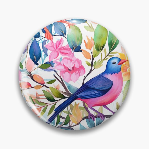 Artikelvorschau, Avian Delight: A Lovely Watercolor Pattern of Beautiful Birds entworfen und verkauft von SeamlessGuru.