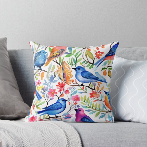 Item preview, Avian Delight: A Lovely Watercolor Pattern of Beautiful Birds designed and sold by SeamlessGuru.