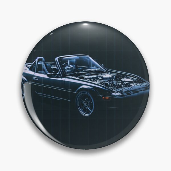 Artikelvorschau, BLAUPAUSE EINES MAZDA MIATA MX5, Kunst, Autodesign, Strichzeichnungen, Blaupausenstil entworfen und verkauft von A-----Guy.
