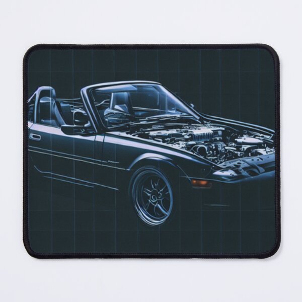 Artikelvorschau, BLAUPAUSE EINES MAZDA MIATA MX5, Kunst, Autodesign, Strichzeichnungen, Blaupausenstil entworfen und verkauft von A-----Guy.
