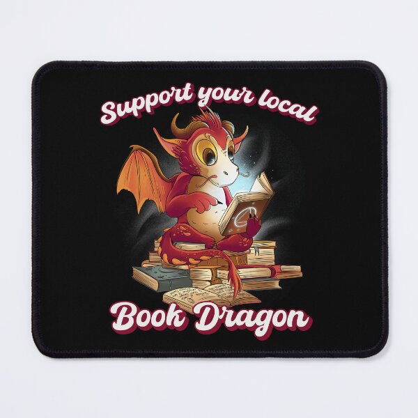 Item preview, Support your local book dragon designed and sold by EmmiFoxDesigns.