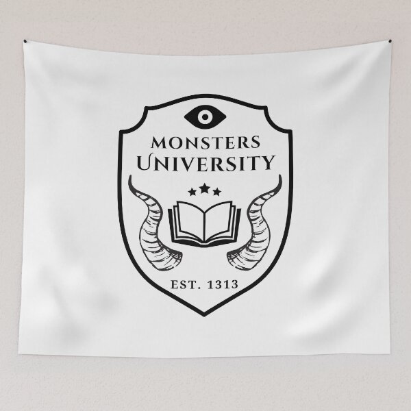 Item preview, Monsters University Logo (Black Text) designed and sold by playfruit.