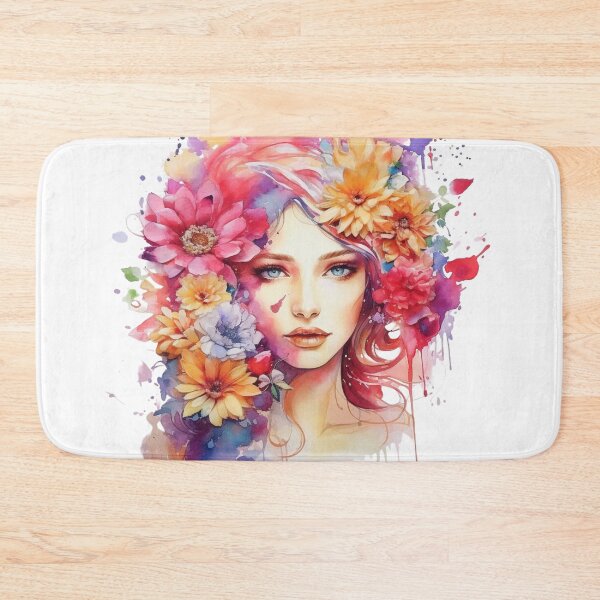 Item preview, Beautiful Watercolor Woman in flowers designed and sold by SaikoDesigns.