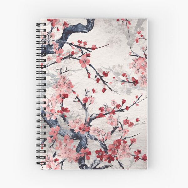 Item preview, Seamless pattern of Sakura in minimalist drawing Japanese technique designed and sold by SeamlessGuru.