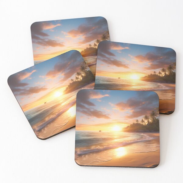 Item preview, Photorealistic Beach Sunset V designed and sold by StudioOfAiArts.