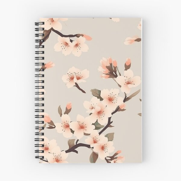 Item preview, Seamless pattern of Sakura in minimalist drawing Japanese technique designed and sold by SeamlessGuru.