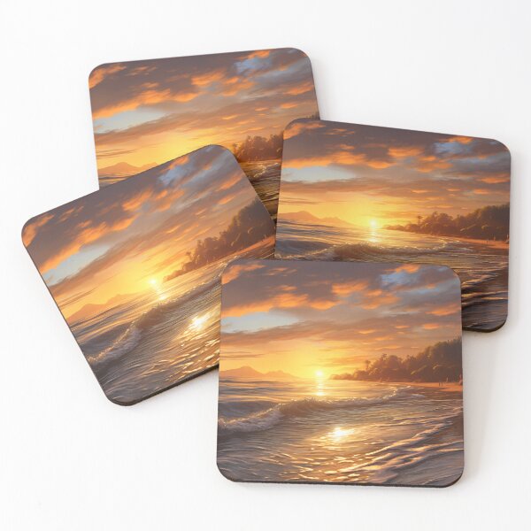 Item preview, Photorealistic Beach Sunset VI designed and sold by StudioOfAiArts.
