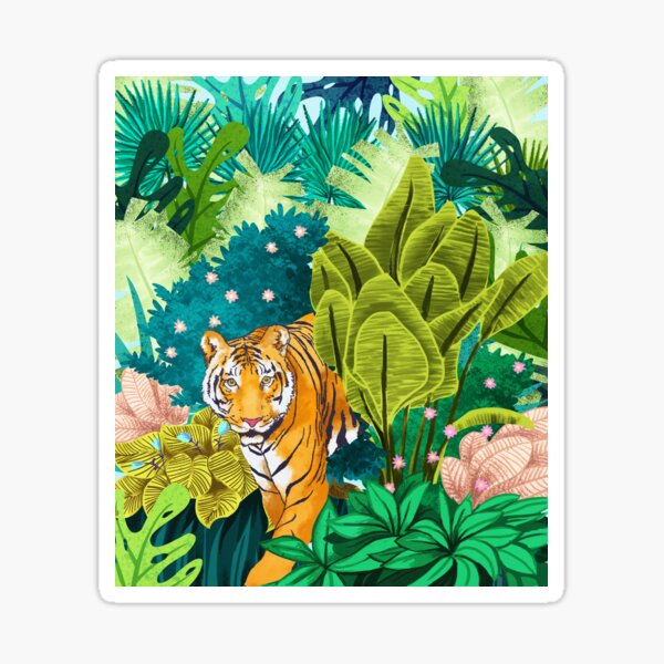 lyserød Fjord aldrig Wild Tiger Stickers | Redbubble