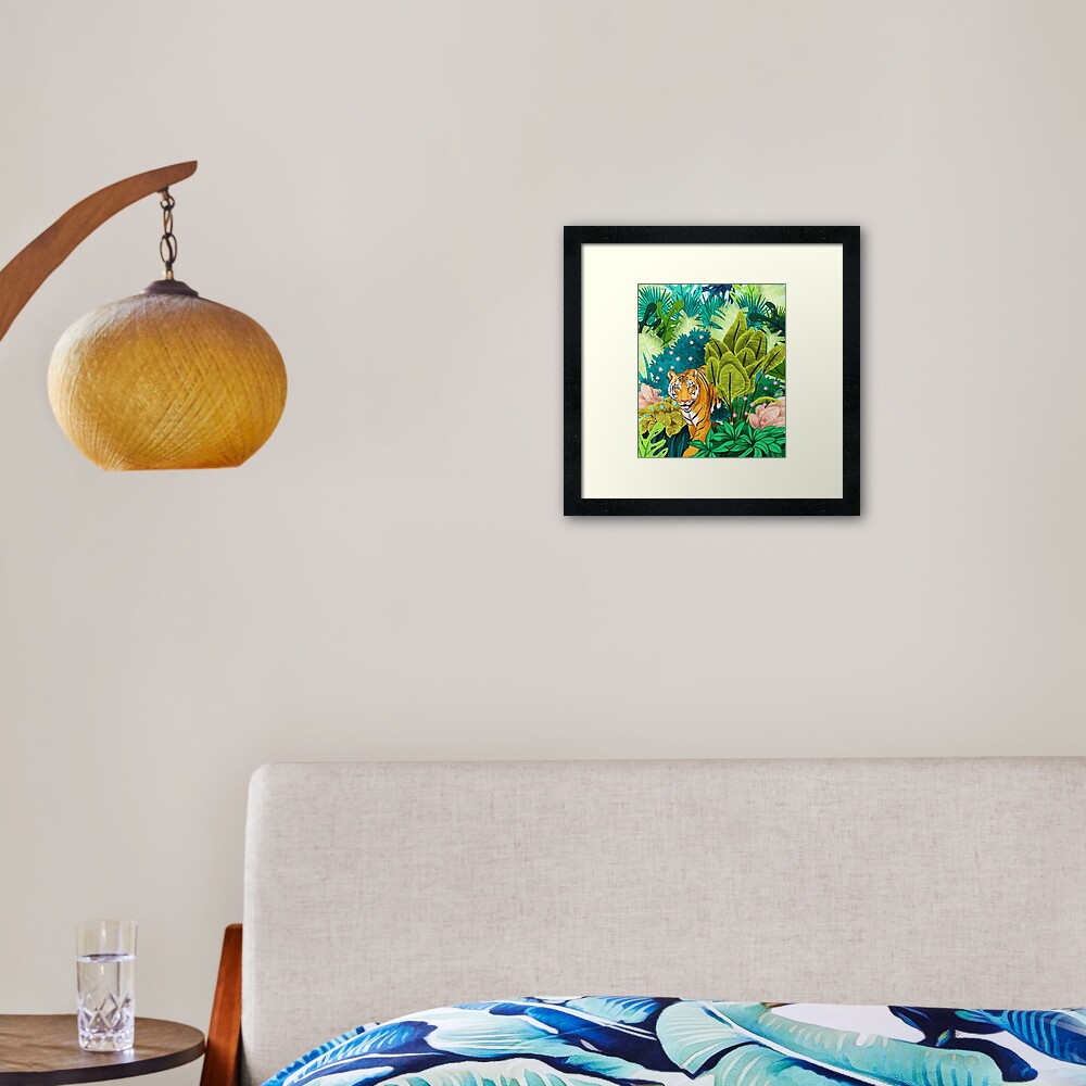 Jungle Tiger Framed Art Print