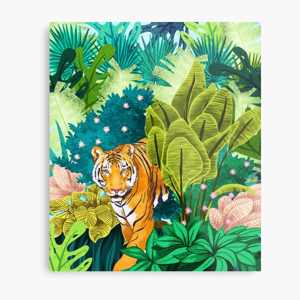 Jungle Tiger Metal Print
