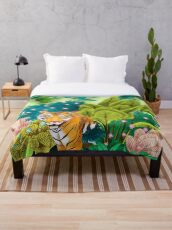 Jungle Tiger Throw Blanket