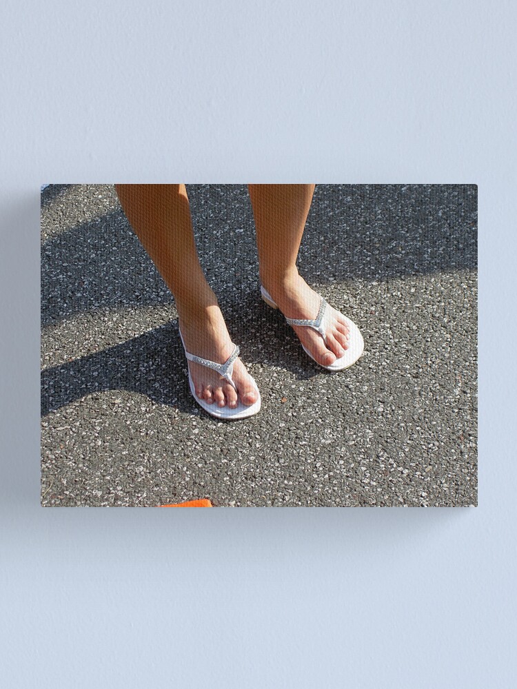 beautiful girls feet Canvas Print