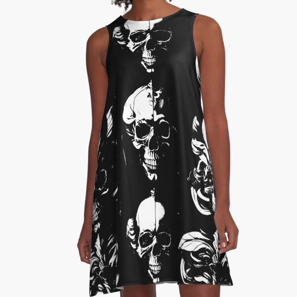 Item preview, skull black and white death designed and sold by VonKalt.