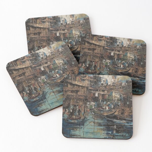 Item preview, Busy Old Port - Vintage Maritime Scene designed and sold by Michael Bollin.