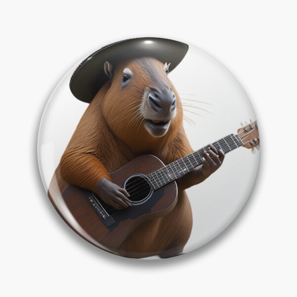Item preview, Guitar Strumming Capybara designed and sold by MTJ-Mushrooms.
