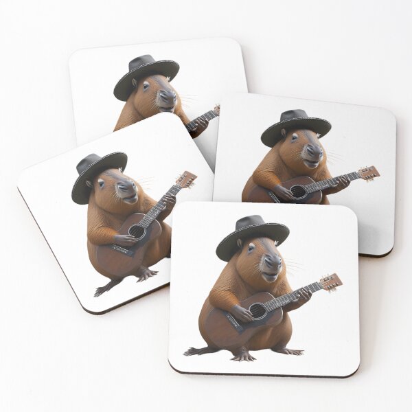 Item preview, Guitar Strumming Capybara designed and sold by MTJ-Mushrooms.