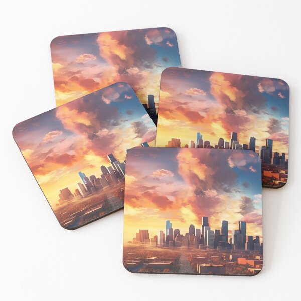 Item preview, Modern City Skyline at Sunset V designed and sold by StudioOfAiArts.