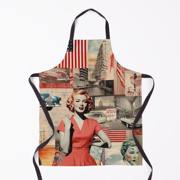 Item preview, America Beauty Retro Vintage Patchwork Collage Pattern of Americana designed and sold by BrandonArtWorld.