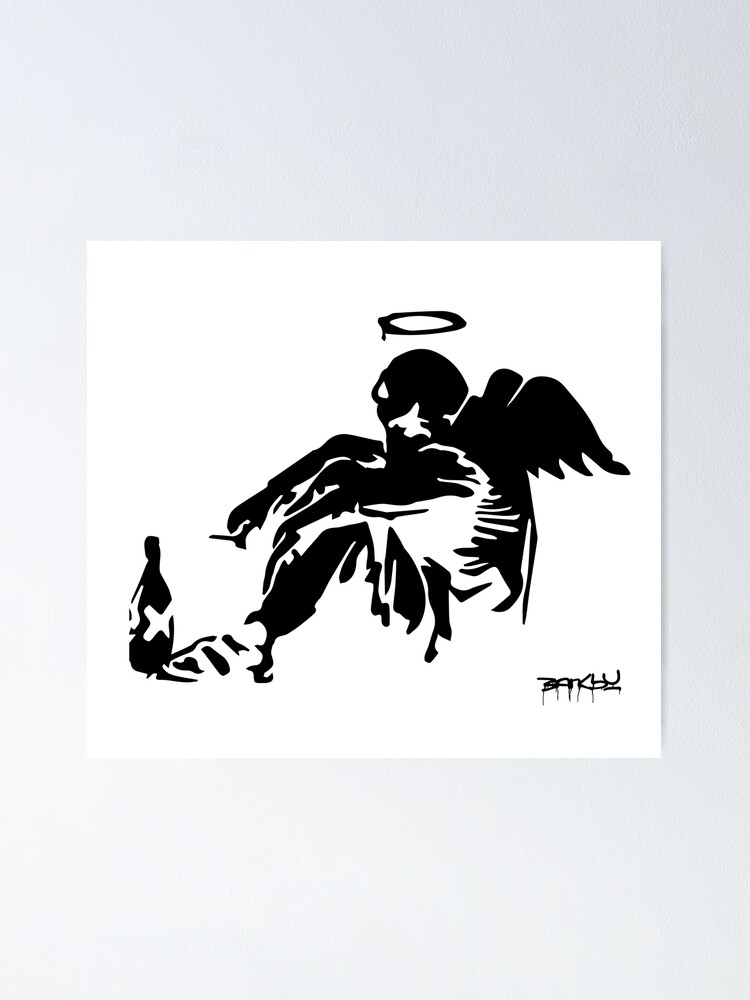 BANKSY Drunken Angel - Banksy - Sticker