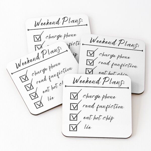Item preview, Weekend Plans (Black Text) designed and sold by playfruit.