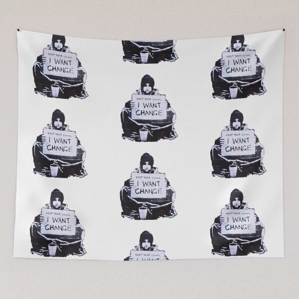 Item preview, BANKSY Keep Your Coins I Want Change designed and sold by inkstyl.