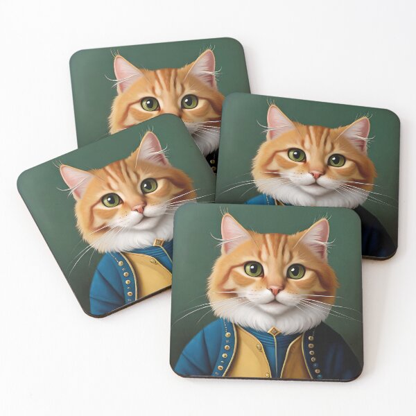 Item preview, A portrait of a chubby cute red cat dressed in classic clothes designed and sold by GerbenG.