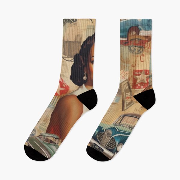Item preview, America Beauty Retro Vintage Patchwork Collage Pattern of Americana designed and sold by BrandonArtWorld.