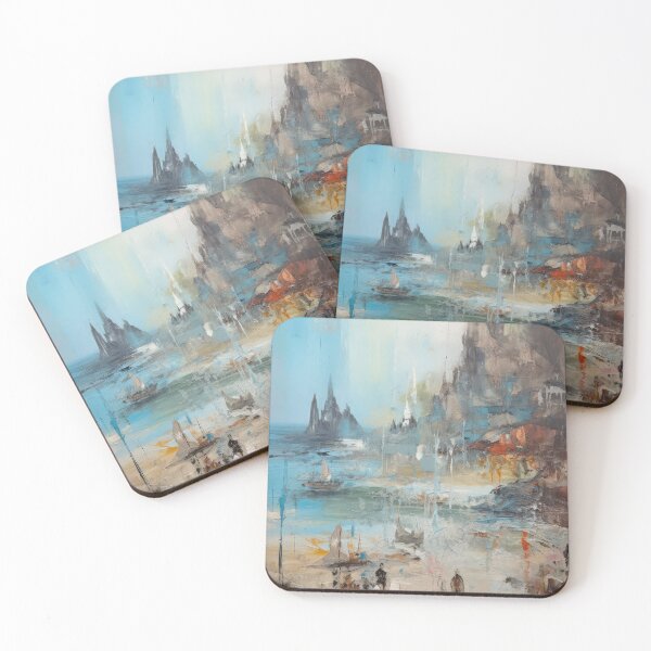 Item preview, Vintage Abstract Pirate Island - Enigmatic Nautical Haven designed and sold by Michael Bollin.