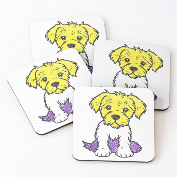 Item preview, A Vintage Dog Design In The Colors of The NonBinary Pride Flag - Diversity and Inclusion designed and sold by GVRDesign.