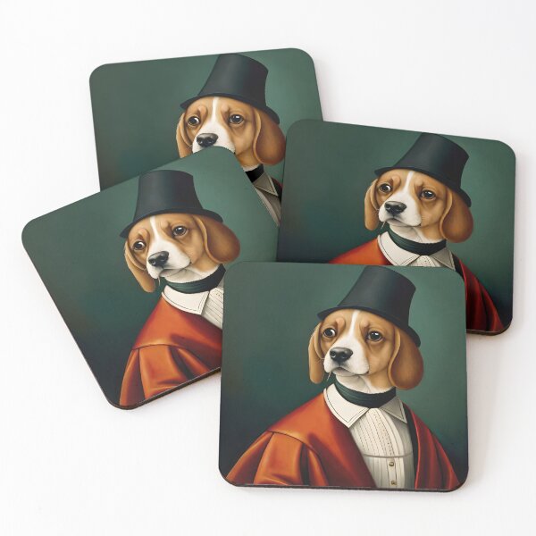 Item preview, Portrait of cutest dog dressed in clothes classic painting designed and sold by GerbenG.