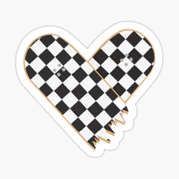 Mini Heart Stickers, Checkerboard Heart Stickers, Mini Phone