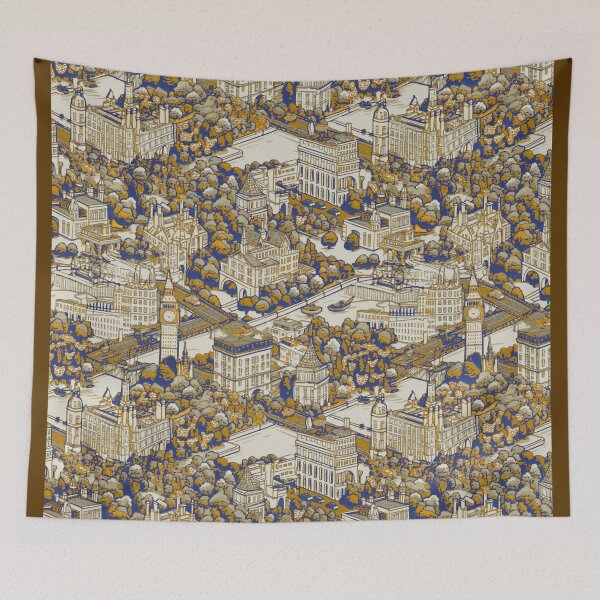 Item preview, european city London town designed and sold by Alessandro Remo Mazzoni Remotextiles.