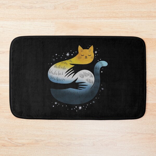 Item preview, Aroace Cat Hug LGBT Asexual Aromantic Pride Flag designed and sold by Clara Hollins.