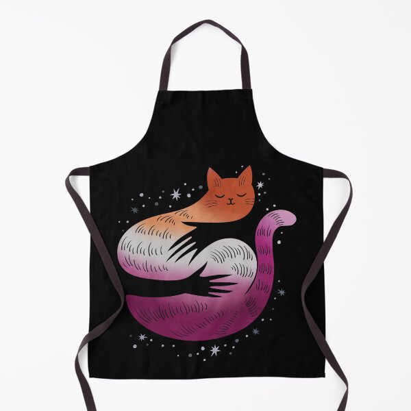 Item preview, Lesbian Cat Hug LGBT Gay Pride Flag designed and sold by Clara Hollins.