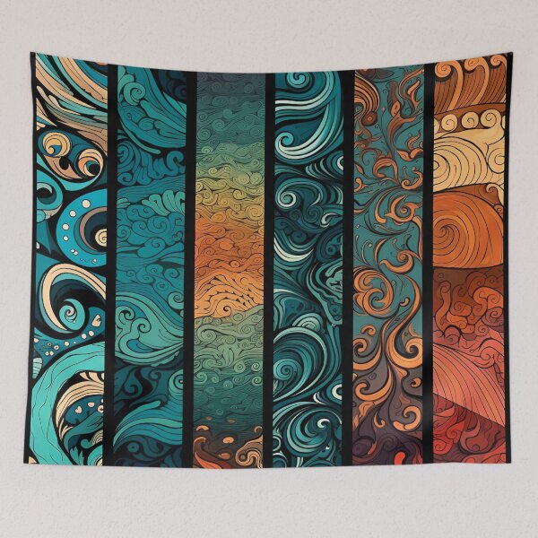 Item preview, Vintage Multi - pattern  designed and sold by kalindiStore.