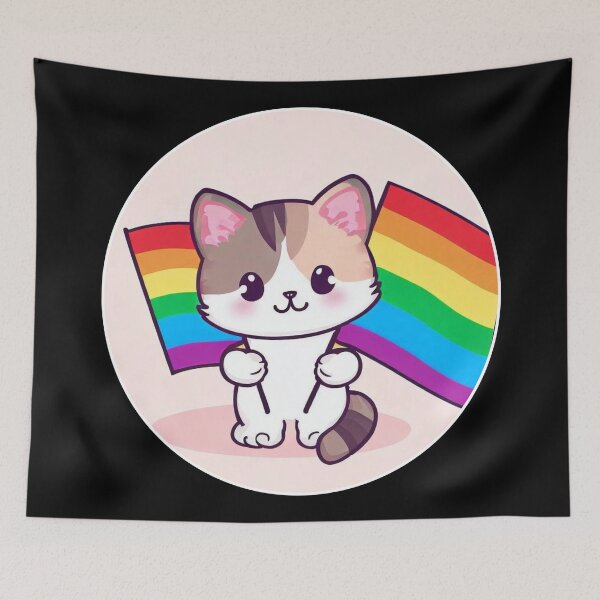 Item preview, Cute LGBT Cat Pride Month Kitty Lover designed and sold by OliversCat.