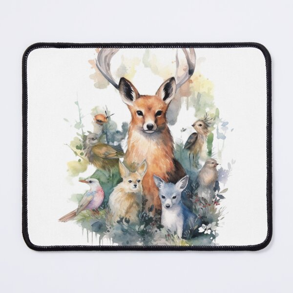 Item preview, Watercolor Wildlife Forest Animals in the woods designed and sold by SaikoDesigns.
