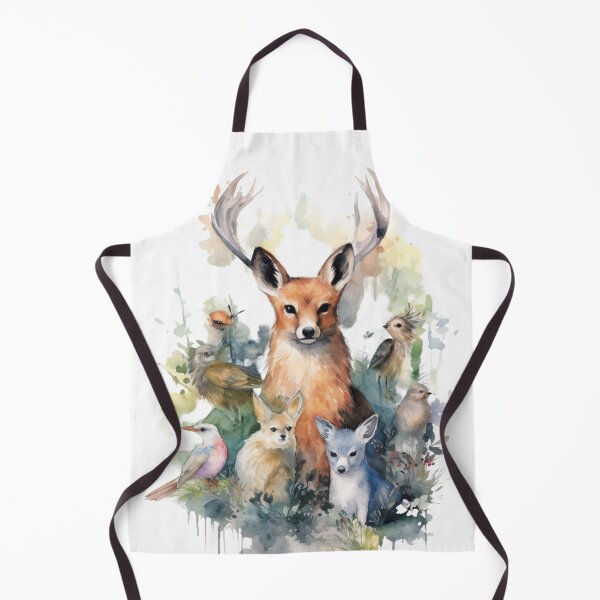 Item preview, Watercolor Wildlife Forest Animals in the woods designed and sold by SaikoDesigns.