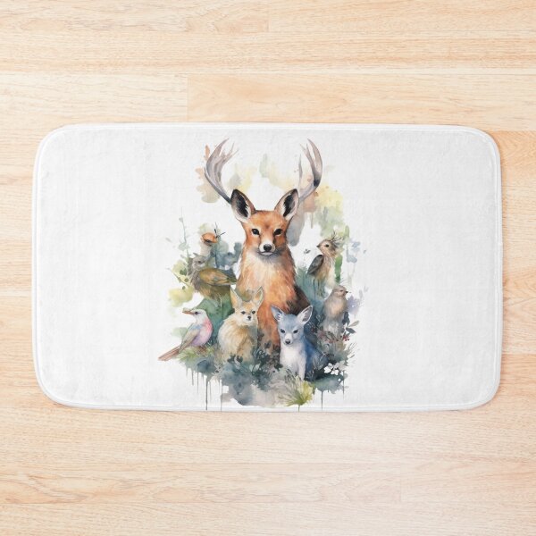 Item preview, Watercolor Wildlife Forest Animals in the woods designed and sold by SaikoDesigns.