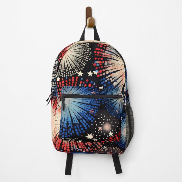 Item preview, 4th of July Red White and Blue firework pattern 3 designed and sold by ZombiOctopi.