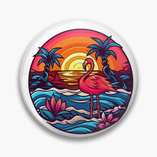 Item preview, summer patterns with flamingos and pineapples designed and sold by printiesart.