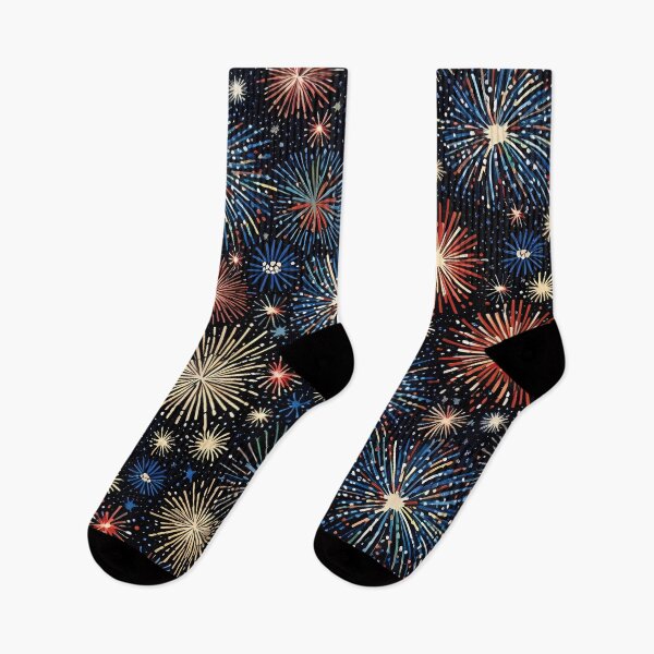 Item preview, 4th of July Red White and Blue firework pattern 4 designed and sold by ZombiOctopi.