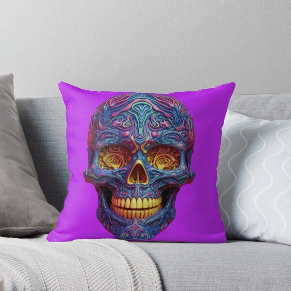 Item preview, Textured Enigma: Intricate Sugar Skull Sticker designed and sold by BlahNM505.