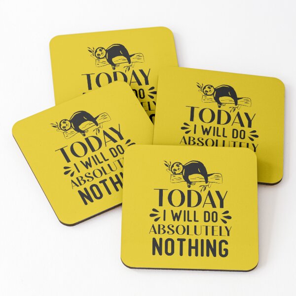 Item preview, Today I Will Do Absolutely Nothing, Funny Quote,  Sloth,  Humor designed and sold by DesignHouse07.